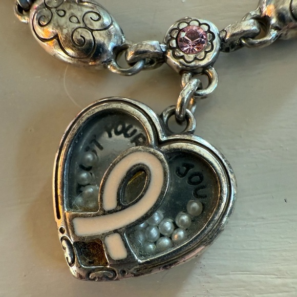 Brighton | Power of Pink Love Heals Breast Cancer Awareness Heart Bracelet - Picture 4 of 6